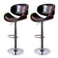 Contemporary Metal Barstool Low Back Faux Leather Footrest Furniture