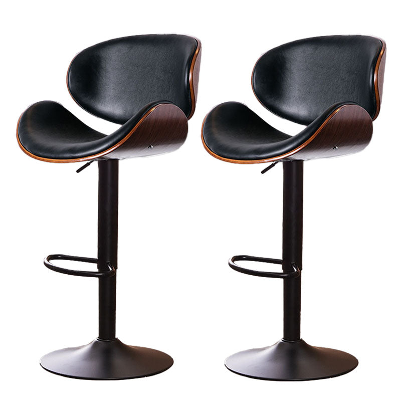 Mobili da poggiapieno in pelle bassa in metallo in metallo contemporaneo