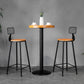 1/2/3-teiliges Bartisch-Set aus massivem Holz im industriellen Stil, rundes Theken-Set