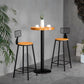 1/2/3-teiliges Bartisch-Set aus massivem Holz im industriellen Stil, rundes Theken-Set