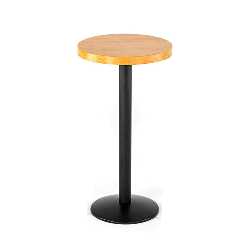 1/2/3-teiliges Bartisch-Set aus massivem Holz im industriellen Stil, rundes Theken-Set
