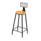 1/2/3-teiliges Bartisch-Set aus massivem Holz im industriellen Stil, rundes Theken-Set