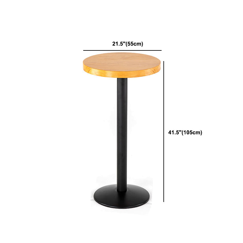 1/2/3-teiliges Bartisch-Set aus massivem Holz im industriellen Stil, rundes Theken-Set