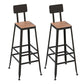 Juego de mesa de bar marrón industrial, mesa de mostrador de madera de 1/2/5 piezas para interior