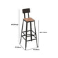 Juego de mesa de bar marrón industrial, mesa de mostrador de madera de 1/2/5 piezas para interior