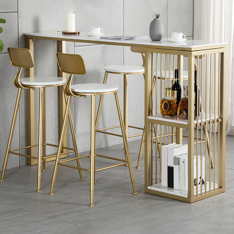 Rectangular Bar Table Set Glam 1/2/3/5 Pieces Bar Table and Stools for Dining Room Clearhalo 'Bar Furniture' 'furn' 'furn_home_bar_bar_sets' 'Furniture' 'Home Bars & Bar Sets' 'home_bar_bar_sets' 'Kitchen & Dining Furniture' 6039363