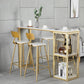 Rectangular Bar Table Set Glam 1/2/3/5 Pieces Bar Table and Stools for Dining Room Clearhalo 'Bar Furniture' 'furn' 'furn_home_bar_bar_sets' 'Furniture' 'Home Bars & Bar Sets' 'home_bar_bar_sets' 'Kitchen & Dining Furniture' 6039371