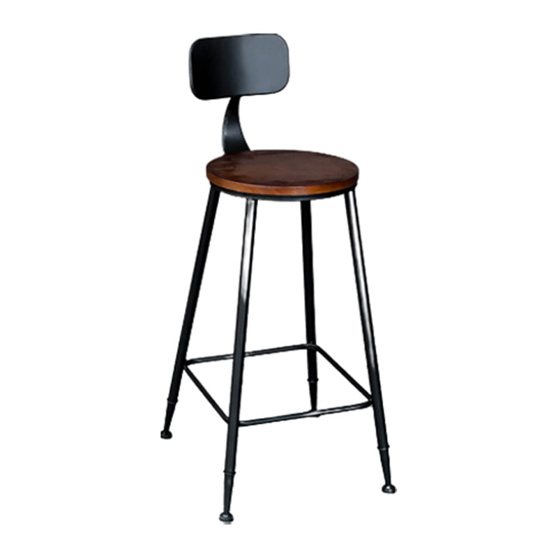 1/3/5 Pieces Round Wooden Bar Table Set Industrial Pub Table Set with Metal Stools