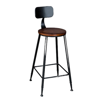 1/3/5 Pieces Round Wooden Bar Table Set Industrial Pub Table Set with Metal Stools