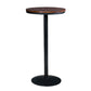 1/3/5 Pieces Round Wooden Bar Table Set Industrial Pub Table Set with Metal Stools