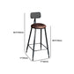 1/3/5 Pieces Round Wooden Bar Table Set Industrial Pub Table Set with Metal Stools