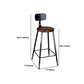 1/3/5 Pieces Round Wooden Bar Table Set Industrial Pub Table Set with Metal Stools