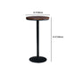 1/3/5 Pieces Round Wooden Bar Table Set Industrial Pub Table Set with Metal Stools