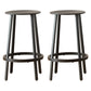 1/2/3 Pieces Industrial Round Bar Table Set Iron Bistro Set with Footrest
