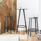 1/2/3 Pieces Industrial Round Bar Table Set Iron Bistro Set with Footrest