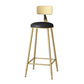 Gold Metal Pub Table Set for Small Places Glam Faux Leather 1/3/5 Pieces Bar Set Black 30"H Stool (Single) Clearhalo 'Bar Furniture' 'furn' 'furn_home_bar_bar_sets' 'Furniture' 'Home Bars & Bar Sets' 'home_bar_bar_sets' 'Kitchen & Dining Furniture' 6039432