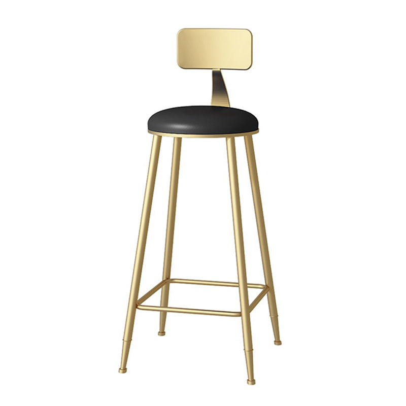 Gold Metal Pub Table Set for Small Places Glam Faux Leather 1/3/5 Pieces Bar Set Black 30"H Stool (Single) Clearhalo 'Bar Furniture' 'furn' 'furn_home_bar_bar_sets' 'Furniture' 'Home Bars & Bar Sets' 'home_bar_bar_sets' 'Kitchen & Dining Furniture' 6039432