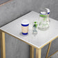 Gold Metal Pub Table Set for Small Places Glam Faux Leather 1/3/5 Pieces Bar Set Clearhalo 'Bar Furniture' 'furn' 'furn_home_bar_bar_sets' 'Furniture' 'Home Bars & Bar Sets' 'home_bar_bar_sets' 'Kitchen & Dining Furniture' 6039437