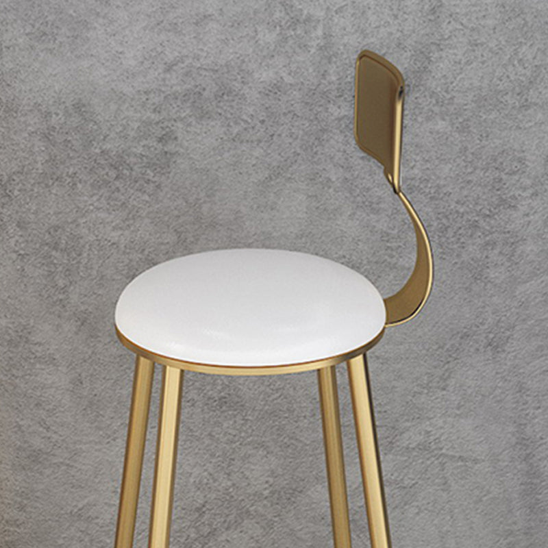 Gold Metal Pub Table Set for Small Places Glam Faux Leather 1/3/5 Pieces Bar Set Clearhalo 'Bar Furniture' 'furn' 'furn_home_bar_bar_sets' 'Furniture' 'Home Bars & Bar Sets' 'home_bar_bar_sets' 'Kitchen & Dining Furniture' 6039439