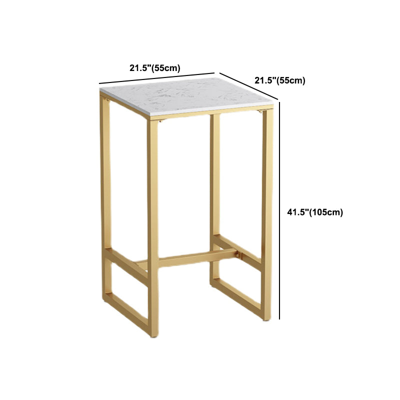 Gold Metal Pub Table Set for Small Places Glam Faux Leather 1/3/5 Pieces Bar Set Clearhalo 'Bar Furniture' 'furn' 'furn_home_bar_bar_sets' 'Furniture' 'Home Bars & Bar Sets' 'home_bar_bar_sets' 'Kitchen & Dining Furniture' 6039444