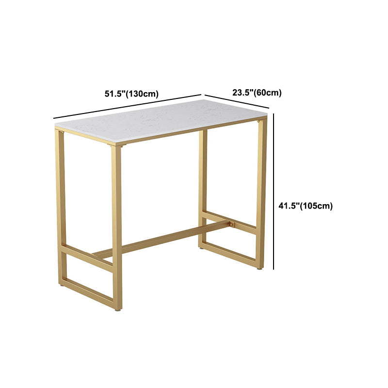 Gold Metal Pub Table Set for Small Places Glam Faux Leather 1/3/5 Pieces Bar Set Clearhalo 'Bar Furniture' 'furn' 'furn_home_bar_bar_sets' 'Furniture' 'Home Bars & Bar Sets' 'home_bar_bar_sets' 'Kitchen & Dining Furniture' 6039449