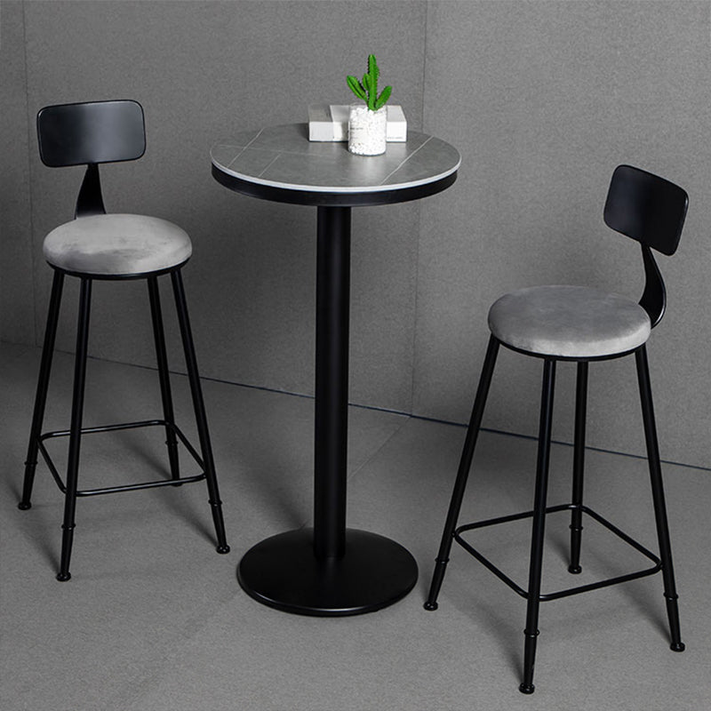 Industrial Stone Bar Table Set 1/3 Pieces Round Counter Table Set for Indoor Clearhalo 'Bar Furniture' 'furn' 'furn_home_bar_bar_sets' 'Furniture' 'Home Bars & Bar Sets' 'home_bar_bar_sets' 'Kitchen & Dining Furniture' 6039459