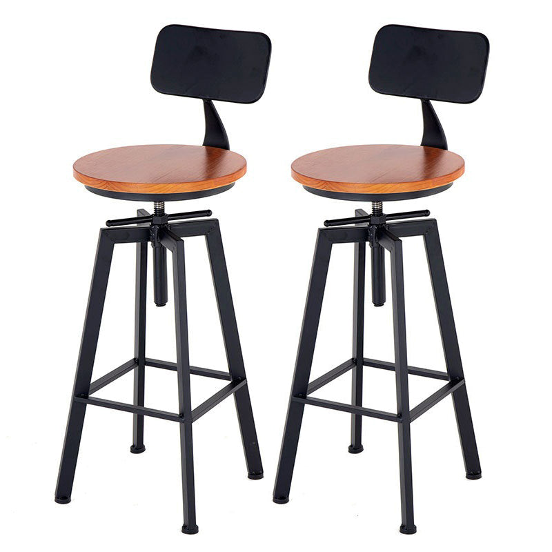 Rundes Bistro-Set, 1/2/3-teilig, Bartisch-Set aus massivem Holz im Industriestil