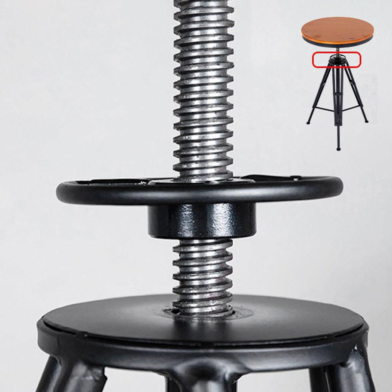 Rundes Bistro-Set, 1/2/3-teilig, Bartisch-Set aus massivem Holz im Industriestil