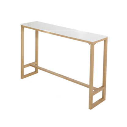 Glam Style Rectangle Bar Table 1/2/5/7 Pieces Faux Marble Counter Table Clearhalo 'Bar Furniture' 'furn' 'furn_home_bar_bar_sets' 'Furniture' 'Home Bars & Bar Sets' 'home_bar_bar_sets' 'Kitchen & Dining Furniture' 6039507
