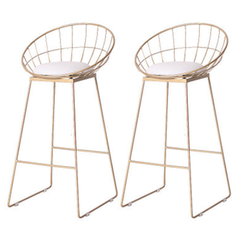 Glam Style Rectangle Bar Table 1/2/5/7 Pieces Faux Marble Counter Table Gold 30"H Stools (Set of 2) Clearhalo 'Bar Furniture' 'furn' 'furn_home_bar_bar_sets' 'Furniture' 'Home Bars & Bar Sets' 'home_bar_bar_sets' 'Kitchen & Dining Furniture' 6039508