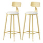 Glam Style Rectangle Bar Table 1/2/5/7 Pieces Faux Marble Counter Table White 30"H Stools (Set of 2) Clearhalo 'Bar Furniture' 'furn' 'furn_home_bar_bar_sets' 'Furniture' 'Home Bars & Bar Sets' 'home_bar_bar_sets' 'Kitchen & Dining Furniture' 6039510