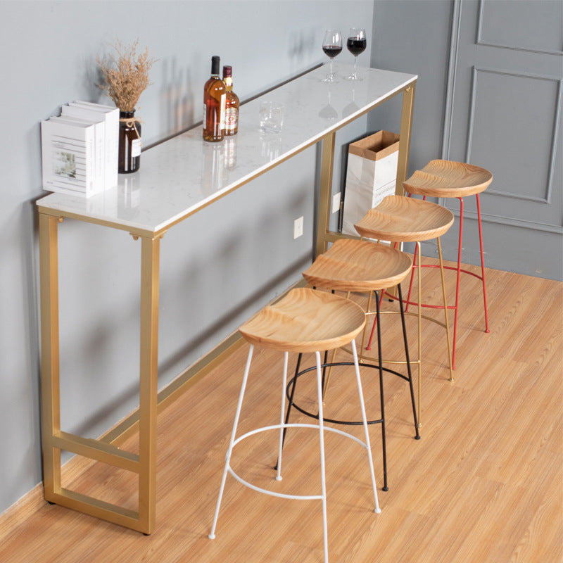 Rechteckiger Bartisch im Glam-Stil, 1/2/5-teiliger Thekentisch aus Kunstmarmor für den Innenbereich