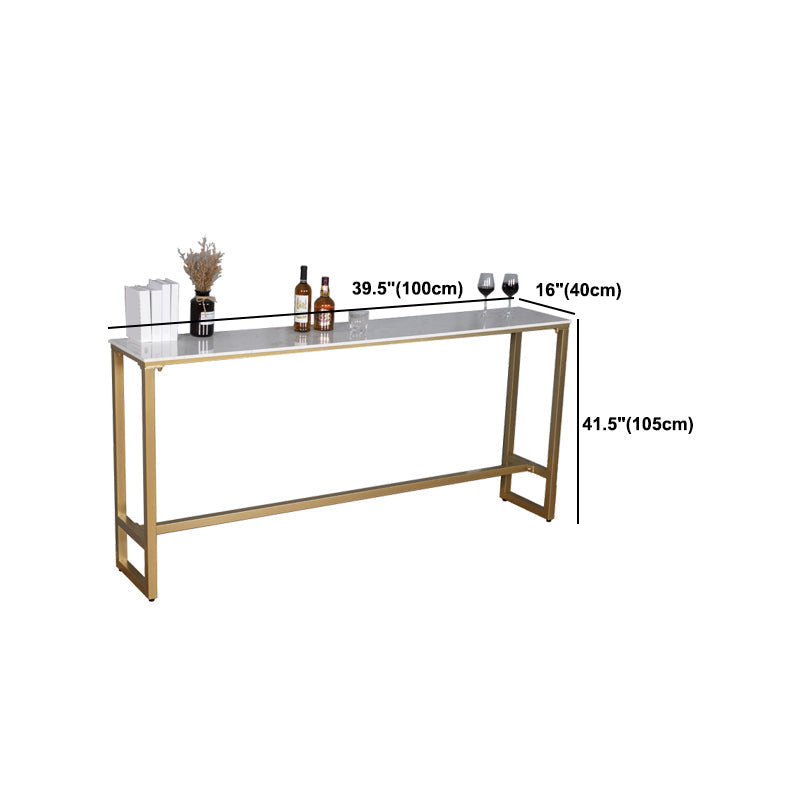 Rechteckiger Bartisch im Glam-Stil, 1/2/5-teiliger Thekentisch aus Kunstmarmor für den Innenbereich