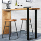 Solid Wood Modern Pub Table Set for Home Metal 1/3 Piece Bar Set 3 Pieces: Table, 2 Brown Stools Clearhalo 'Bar Furniture' 'furn' 'furn_home_bar_bar_sets' 'Furniture' 'Home Bars & Bar Sets' 'home_bar_bar_sets' 'Kitchen & Dining Furniture' 6039559