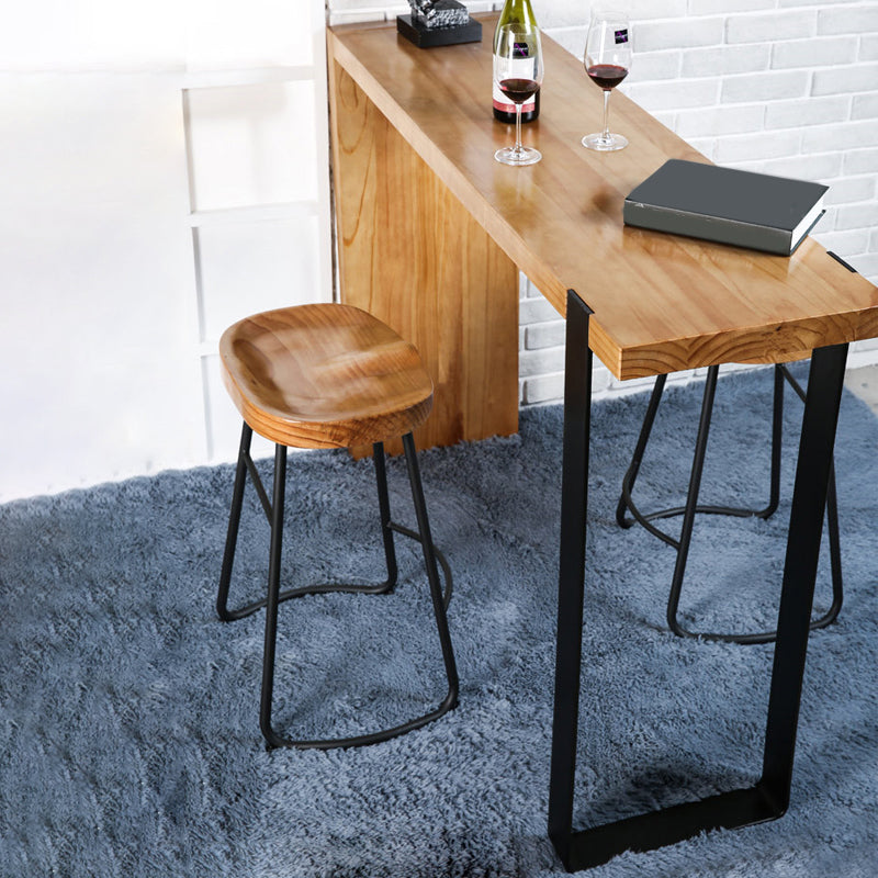 Solid Wood Modern Pub Table Set for Home Metal 1/3 Piece Bar Set Clearhalo 'Bar Furniture' 'furn' 'furn_home_bar_bar_sets' 'Furniture' 'Home Bars & Bar Sets' 'home_bar_bar_sets' 'Kitchen & Dining Furniture' 6039561