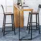Solid Wood Modern Pub Table Set for Home Metal 1/3 Piece Bar Set 3 Pieces: Table, 2 Black-Brown Stools Clearhalo 'Bar Furniture' 'furn' 'furn_home_bar_bar_sets' 'Furniture' 'Home Bars & Bar Sets' 'home_bar_bar_sets' 'Kitchen & Dining Furniture' 6039562