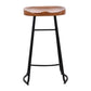 Solid Wood Modern Pub Table Set for Home Metal 1/3 Piece Bar Set Brown 30"H Stool (Single) Clearhalo 'Bar Furniture' 'furn' 'furn_home_bar_bar_sets' 'Furniture' 'Home Bars & Bar Sets' 'home_bar_bar_sets' 'Kitchen & Dining Furniture' 6039566