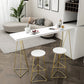 Glam-Pub-Tischset mit Metallrahmen und Holzplatte, 1/2/3-teiliges Bar-Set mit mattem Finish für zu Hause