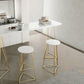 Glam-Pub-Tischset mit Metallrahmen und Holzplatte, 1/2/3-teiliges Bar-Set mit mattem Finish für zu Hause