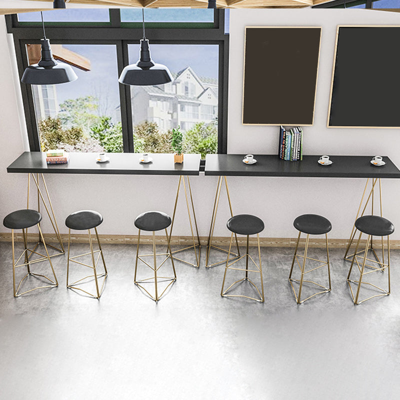 Glam-Pub-Tischset mit Metallrahmen und Holzplatte, 1/2/3-teiliges Bar-Set mit mattem Finish für zu Hause