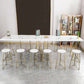 Glam-Pub-Tischset mit Metallrahmen und Holzplatte, 1/2/3-teiliges Bar-Set mit mattem Finish für zu Hause