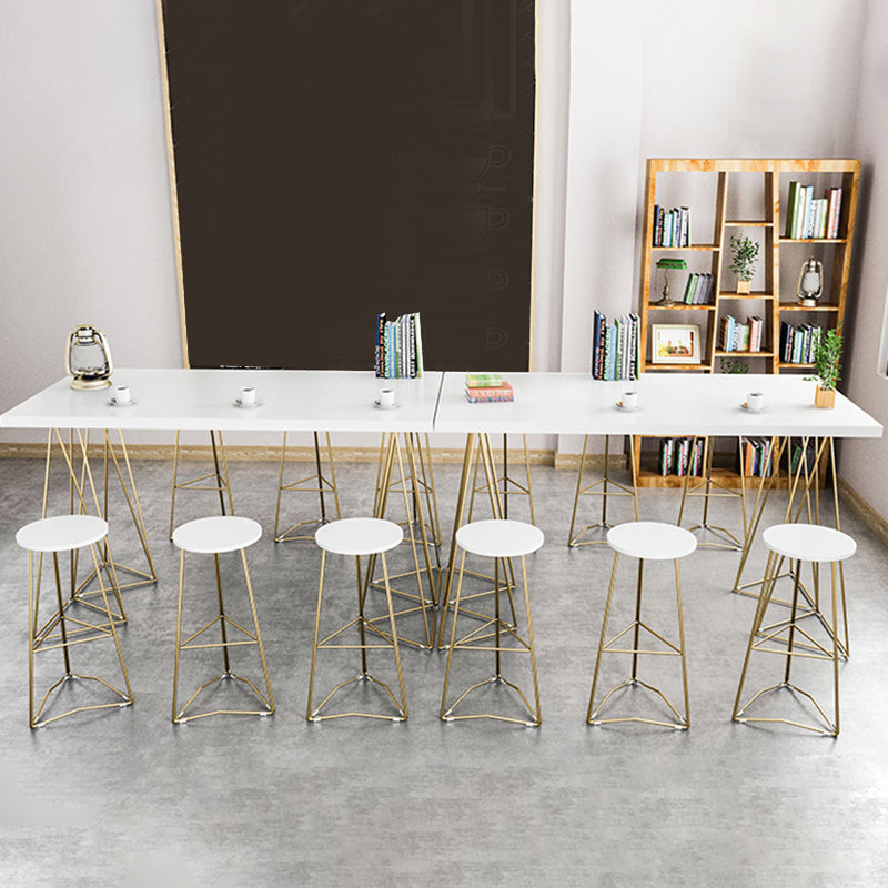 Glam-Pub-Tischset mit Metallrahmen und Holzplatte, 1/2/3-teiliges Bar-Set mit mattem Finish für zu Hause