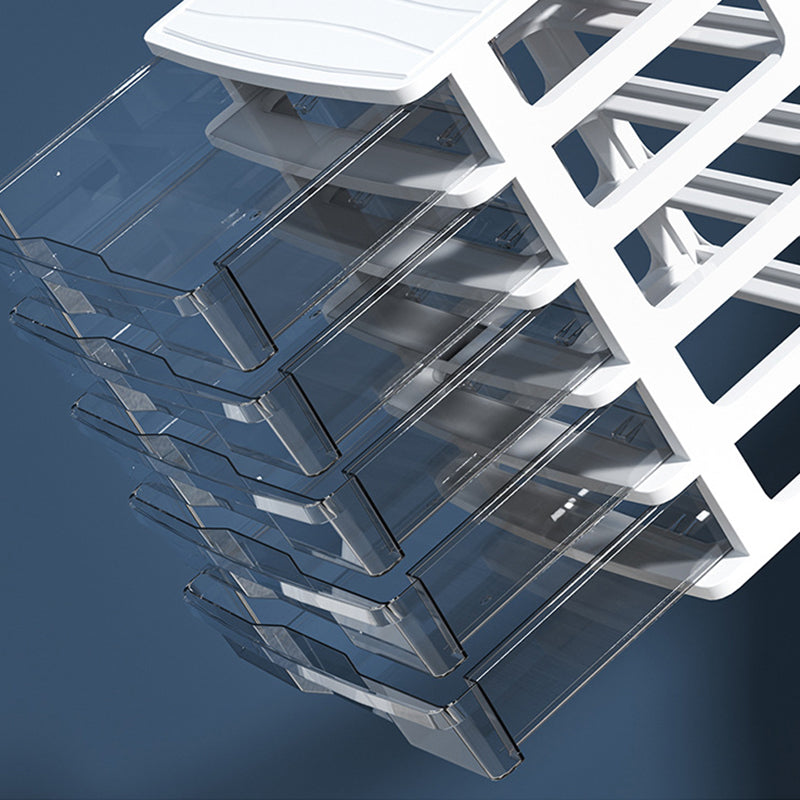 Mobile moderno in plastica con cassetti mobile per archivio verticale per ufficio