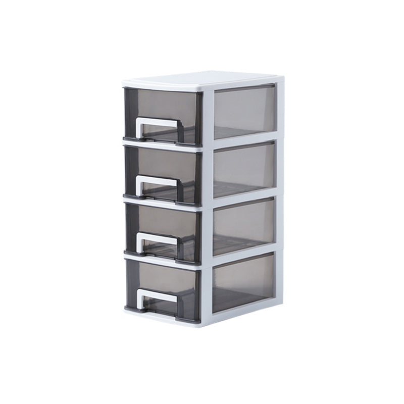 Plastic File Cabinet Vertical Home or Office File Cabinet with Drawers 6.7"L x 9.4"W x 15.6"H Black-White Clearhalo 'Filing Cabinets' 'filling_cabinets' 'furn' 'furn_filling_cabinets' 'Furniture' 'Office Furniture' 6040326