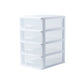 Plastic File Cabinet Vertical Home or Office File Cabinet with Drawers 9.8"L x 13.4"W x 16.5"H White Clearhalo 'Filing Cabinets' 'filling_cabinets' 'furn' 'furn_filling_cabinets' 'Furniture' 'Office Furniture' 6040330