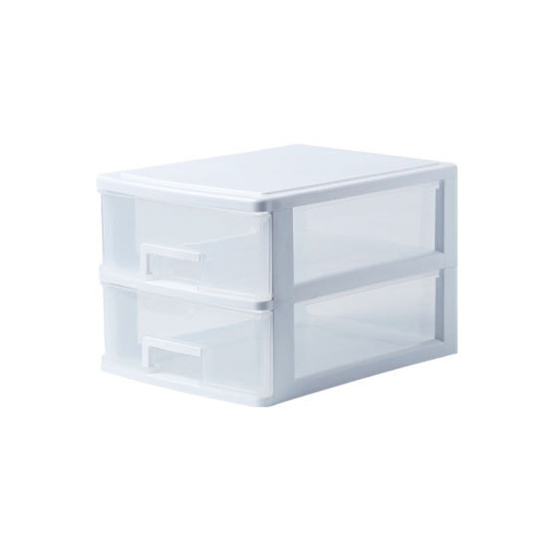 Plastic File Cabinet Vertical Home or Office File Cabinet with Drawers 9.8"L x 13.4"W x 8.7"H White Clearhalo 'Filing Cabinets' 'filling_cabinets' 'furn' 'furn_filling_cabinets' 'Furniture' 'Office Furniture' 6040338