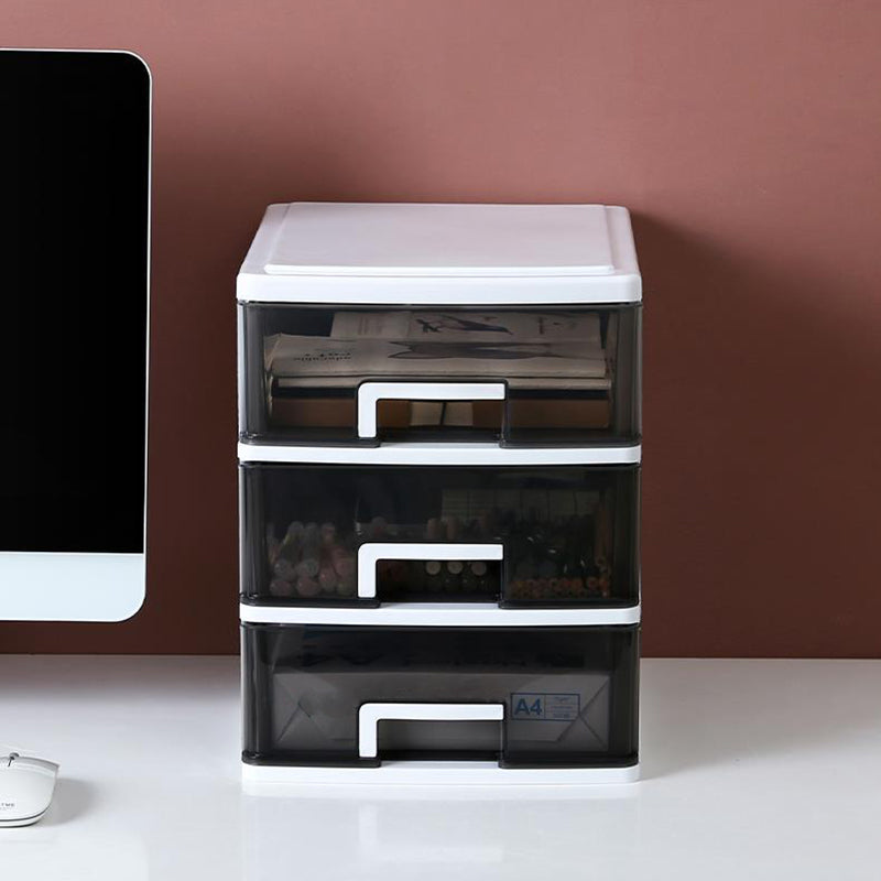 Plastic File Cabinet Vertical Home or Office File Cabinet with Drawers Clearhalo 'Filing Cabinets' 'filling_cabinets' 'furn' 'furn_filling_cabinets' 'Furniture' 'Office Furniture' 6040348