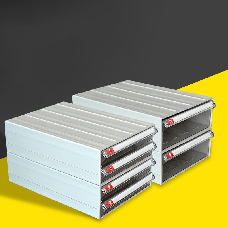 Archivo moderno de gabinete de plástico con cajones para el hogar u oficina