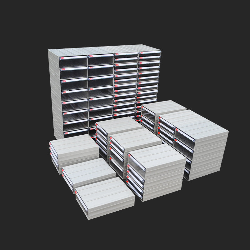 Archivo moderno de gabinete de plástico con cajones para el hogar u oficina