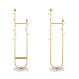 Moderna capa de metal Rack Forre Standing Solid Rall Árbol con ganchos de abrigo